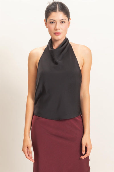 Blusa negra halter