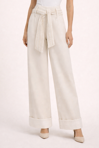 Pantalón beige perla