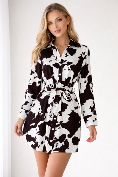 Vestido café vaca