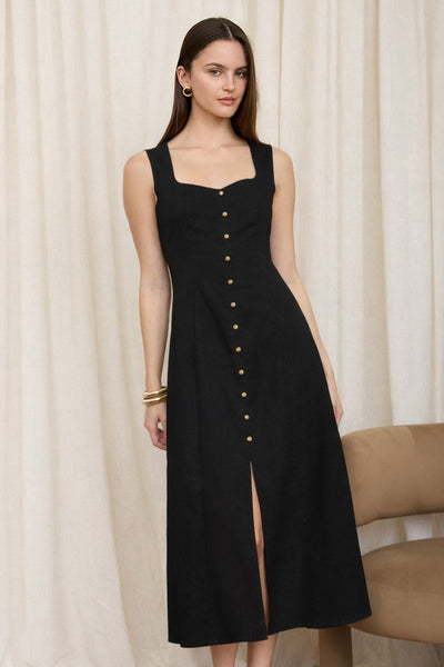 Vestido negro a media pierna