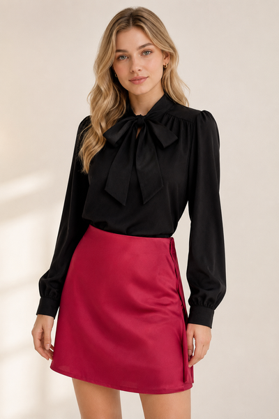 Blusa negra cuello