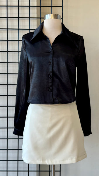 Blusa negra botones