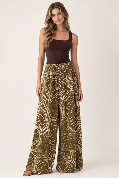 Pantalón verde satin