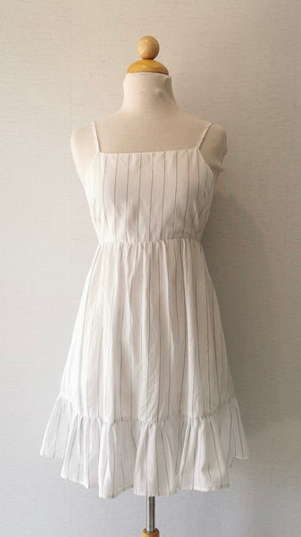 VESTIDO BLANCO RAYAS NEGRAS