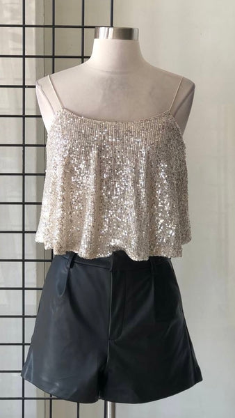 Crop top lentejuela