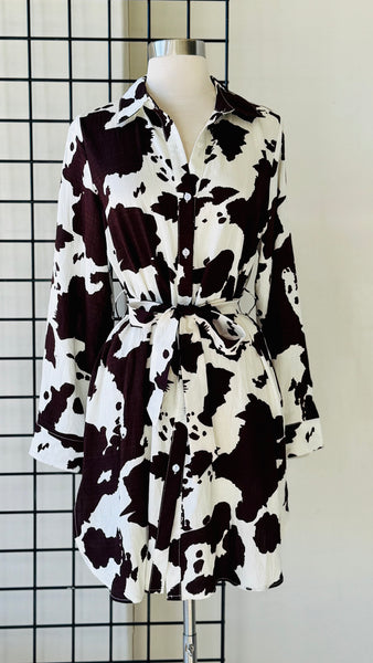 Vestido café vaca