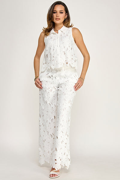 Conjunto blanco encaje