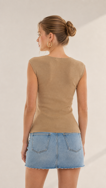 Blusa beige nudo