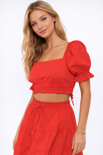 Crop top rojo