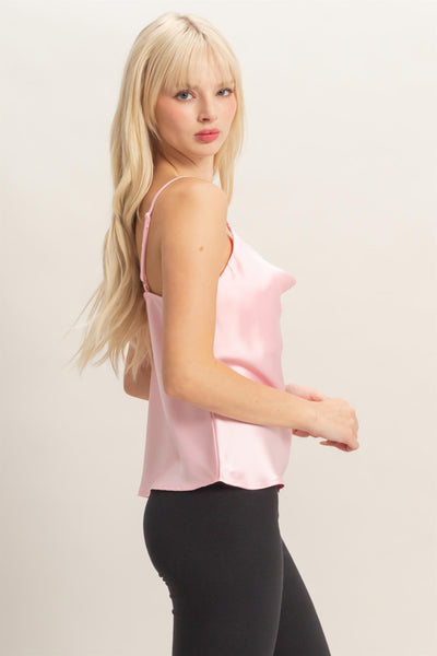 Blusa rosa satín
