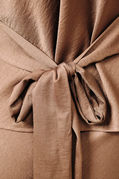 Blusa beige moca manga