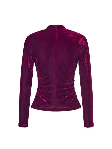 Blusa vino terciopelo