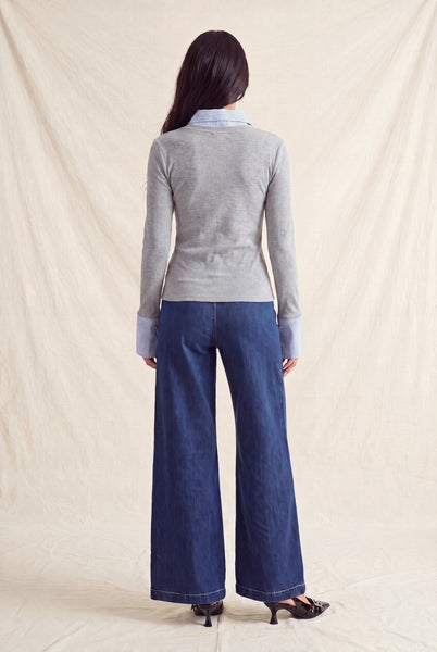 Suéter gris camisola