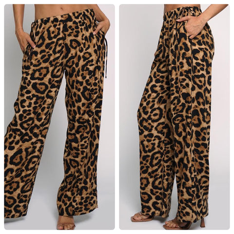 Pantalón leopardo suelto