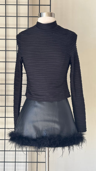 Blusa negra destellos