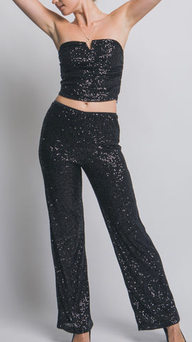 Conjunto negro lentejuela