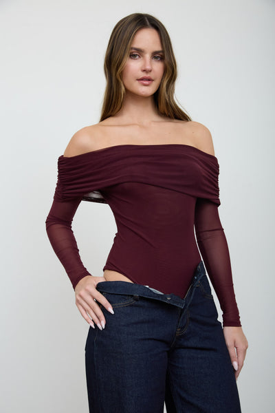 Bodysuit vino hombro