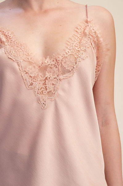 Blusa rosa encaje