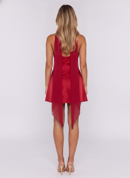 Vestido rojo cuello
