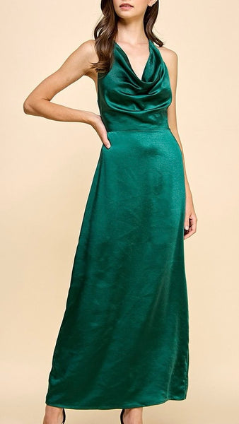 Vestido verde a media pierna