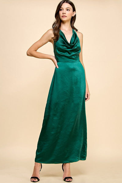 Vestido verde a media pierna