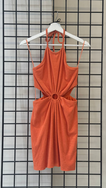 VESTIDO NARANJA TOALLA