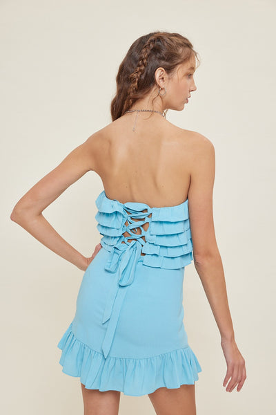 VESTIDO CORTO AZUL