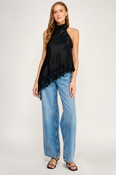 Blusa negra halter