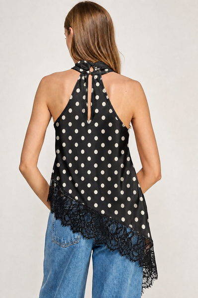 Blusa negra halter punto