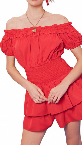 ROMPER ROJO CINTURA