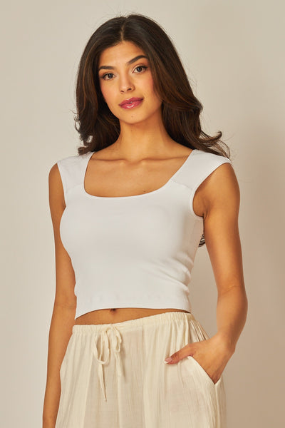 Crop top blanco