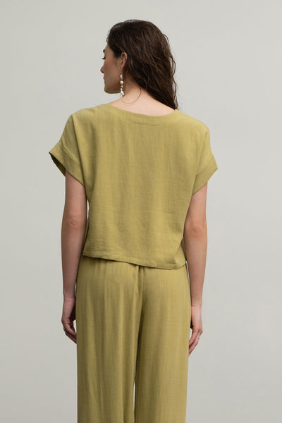 Blusa verde lino