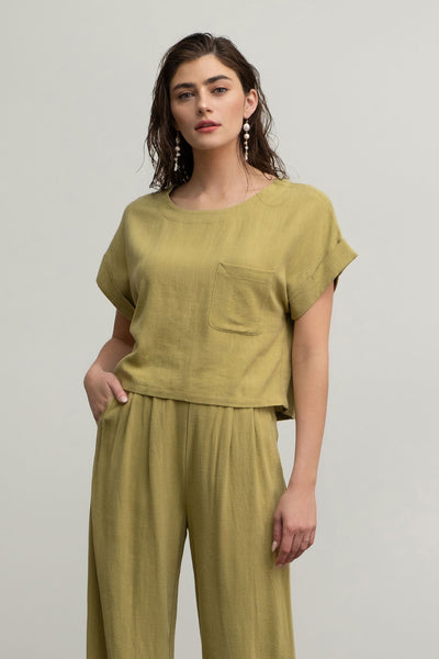 Blusa verde lino