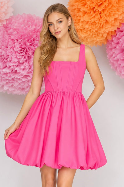 Vestido rosa bubble