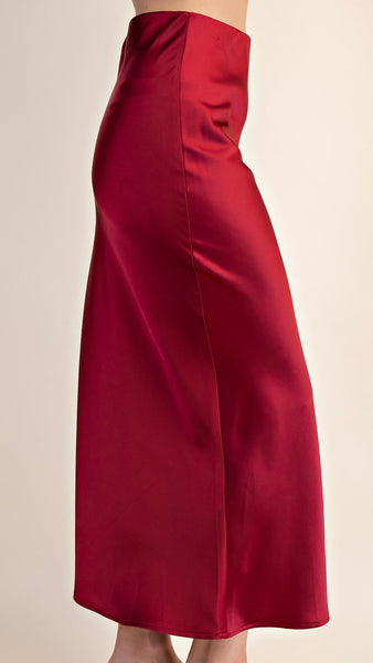 Falda vino a media pierna