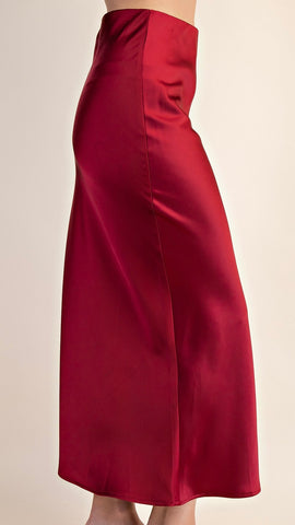 Falda vino a media pierna