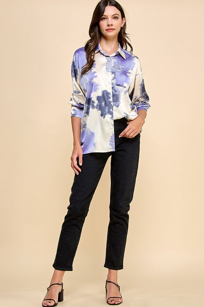 Blusa azul deslavada