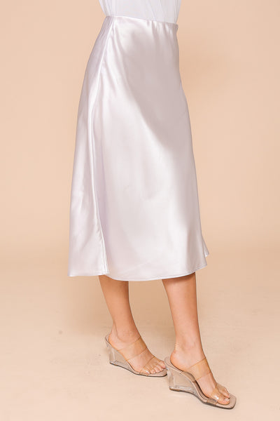 Falda plata a media pierna