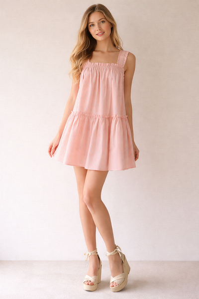 VESTIDO NARANJA RAYAS