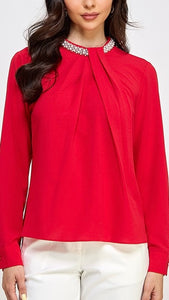 Blusa roja detalle