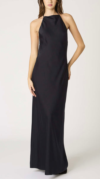 Vestido azul largo sin esplada