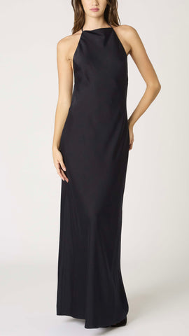 Vestido azul largo sin esplada