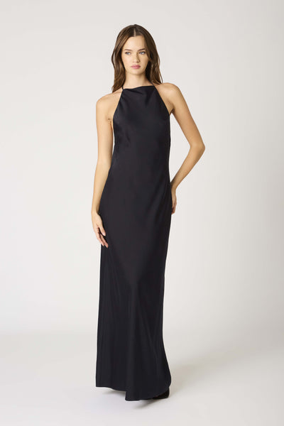 Vestido azul largo sin esplada