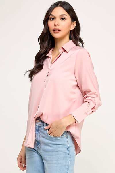 Blusa rosa botón