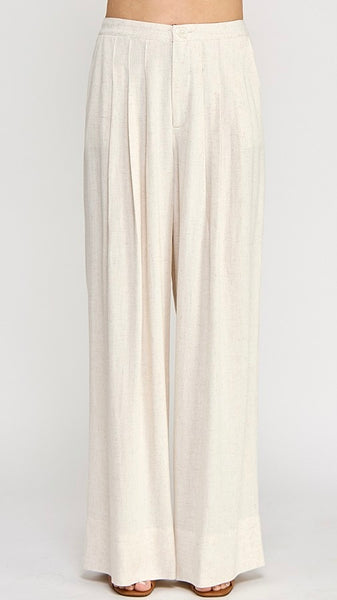Pantalón beige lino