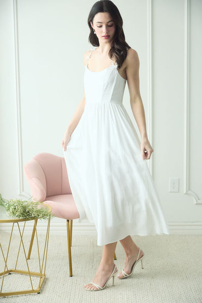 Vestido blanco a media pierna