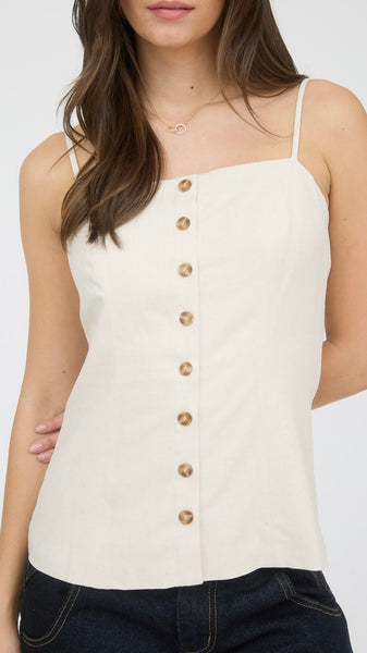 Blusa beige natural botones