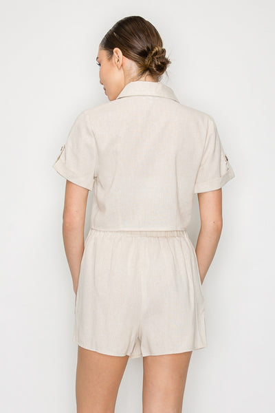 Blusa beige botones