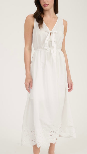 Vestido blanco a media pierna