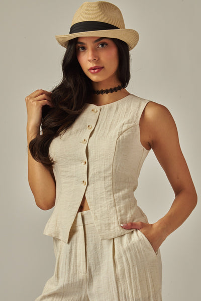 Chaleco beige